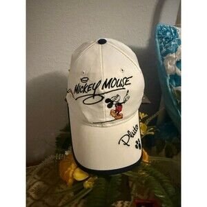 Vintage Disney Mickey Mouse Hat Cap Embroidered Signatures Minnie Pluto Goofy St